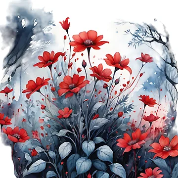 Artwork thumbnail, Red Flowers by Ramon-Shop