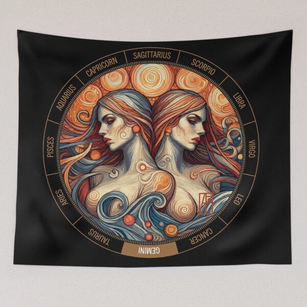 Item preview, ZODIAC Gemini - Astrological GEMINI - GEMINI - ZODIAC sign - Van Gogh style - 7 designed and sold by ArtProjectShop.