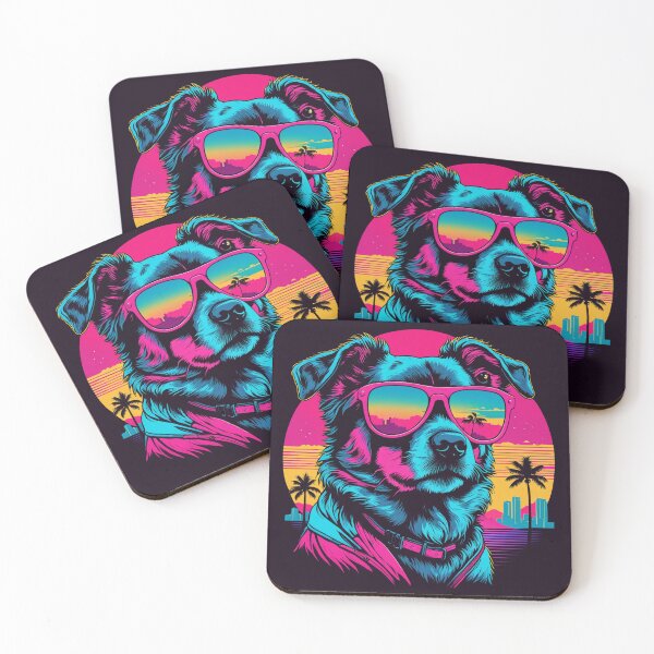 Item preview, Canine glasses the magic that transforms your furry friend's gaze into a fashion statement echoing throughout the universe designed and sold by Pulsant  Paintings.