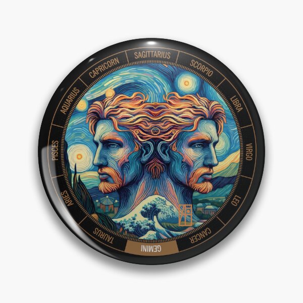 Item preview, ZODIAC Gemini - Astrological GEMINI - GEMINI - ZODIAC sign - Van Gogh style - 10 designed and sold by ArtProjectShop.