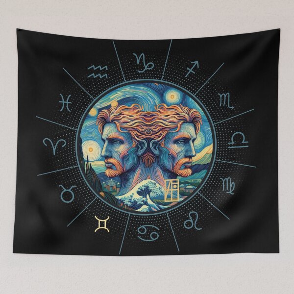 Item preview, ZODIAC Gemini - Astrological GEMINI - GEMINI - ZODIAC sign - Van Gogh style - 12 designed and sold by ArtProjectShop.