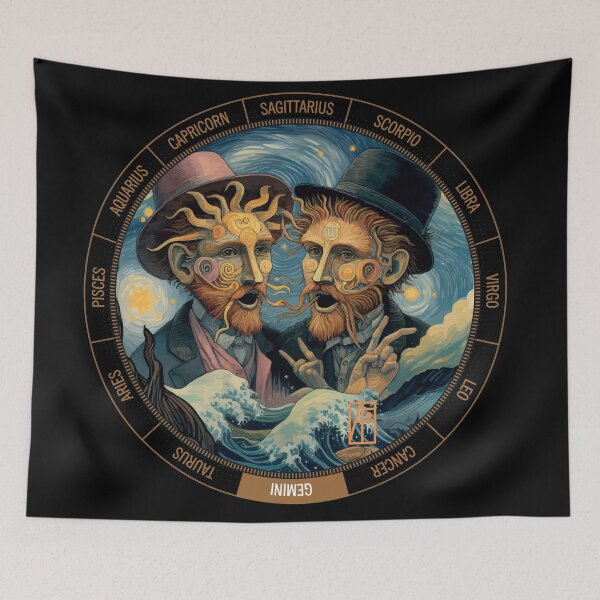 Item preview, ZODIAC Gemini - Astrological GEMINI - GEMINI - ZODIAC sign - Van Gogh style - 13 designed and sold by ArtProjectShop.