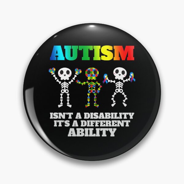 Item preview, Autism Isn't a Disability It's a Different Ability Dancing Skeletons Autism Awareness  designed and sold by BelkaMed.