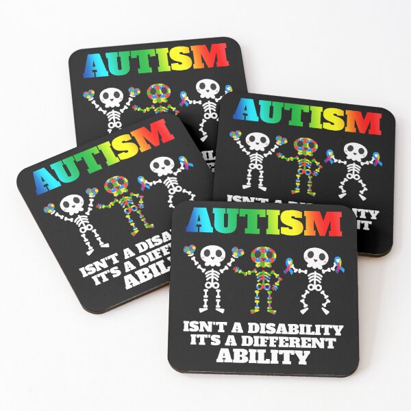 Item preview, Autism Isn't a Disability It's a Different Ability Dancing Skeletons Autism Awareness  designed and sold by BelkaMed.