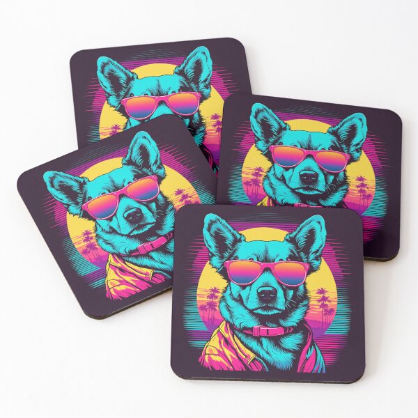 Item preview, Dog with glasses because true fashion never goes out of style, especially when worn with an unbeatable canine attitude. designed and sold by Pulsant  Paintings.