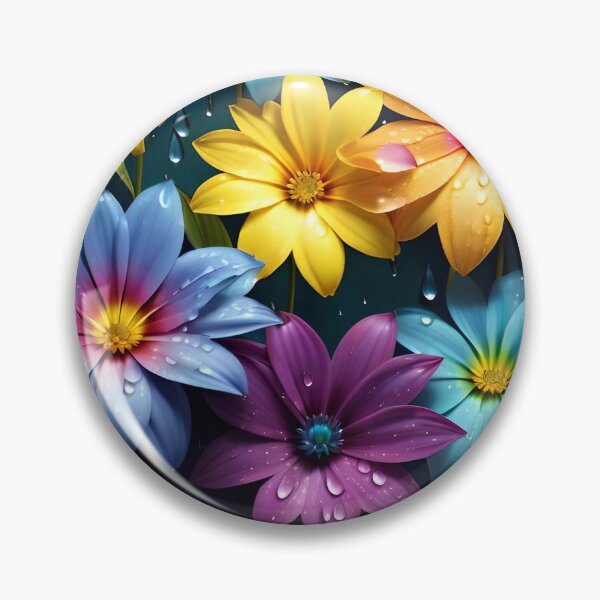 Artikelvorschau, Summer Rainbow Flowers Pattern entworfen und verkauft von TheArtOfPat.