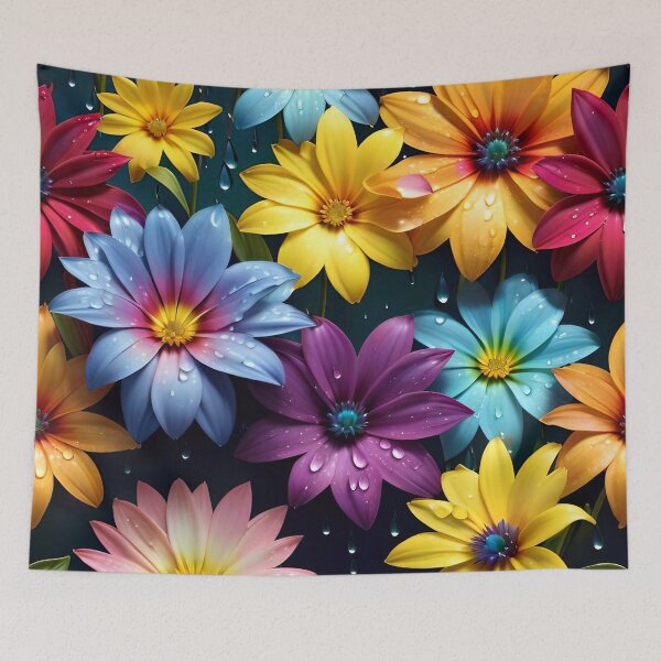 Item preview, Summer Rainbow Flowers Pattern designed and sold by TheArtOfPat.