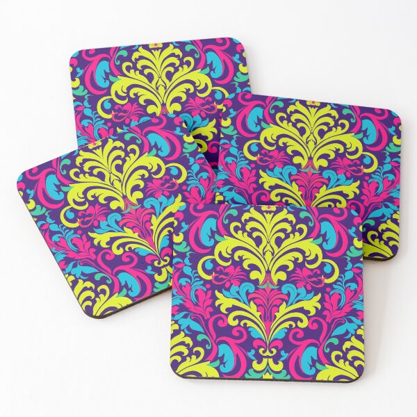 Item preview, Psychedelic Flourish: Vibrant Damask Fusion designed and sold by Chreggie.