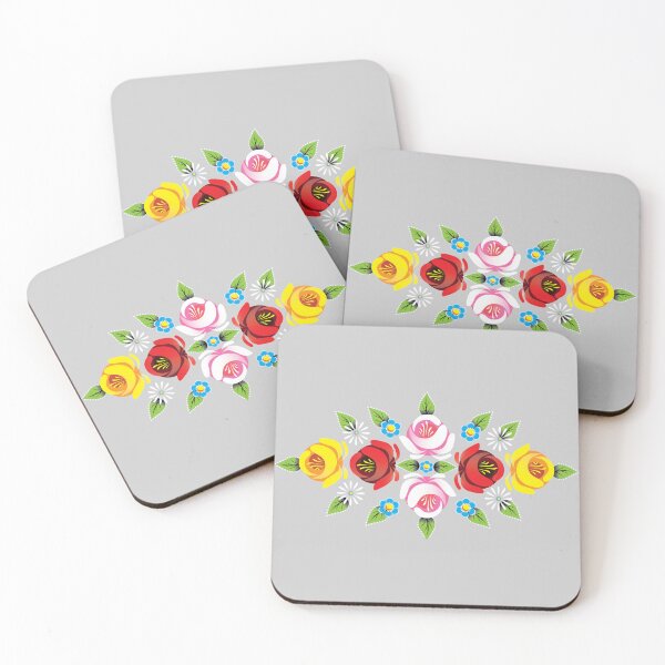 Item preview, Roses and Castle Narraowboat Canal Art Grey background horizontal designed and sold by Running-Duck.
