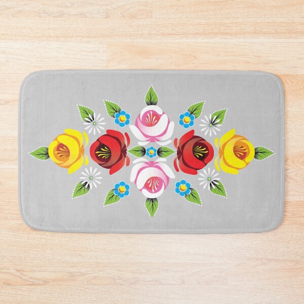 Item preview, Roses and Castle Narraowboat Canal Art Grey background horizontal designed and sold by Running-Duck.
