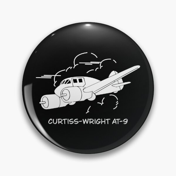 Artikelvorschau, Curtiss-Wright AT-9 WW2 Pilot Trainer Flugzeug fliegende Wolken Silhouette entworfen und verkauft von MilitaryMart.
