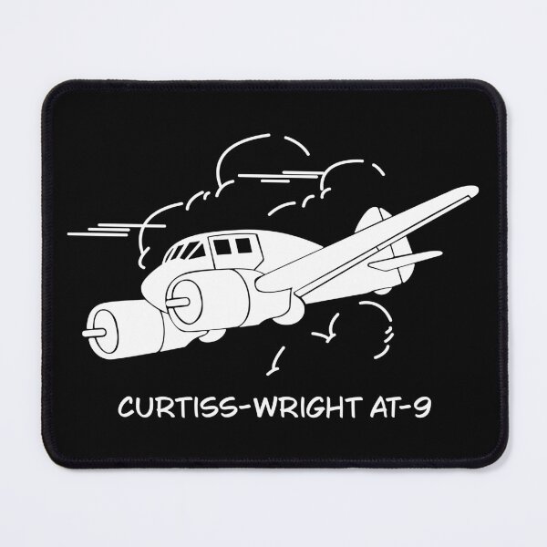 Item preview, Curtiss-Wright AT-9 WW2 Pilot Trainer Plane Flying Clouds Silhouette designed and sold by MilitaryMart.
