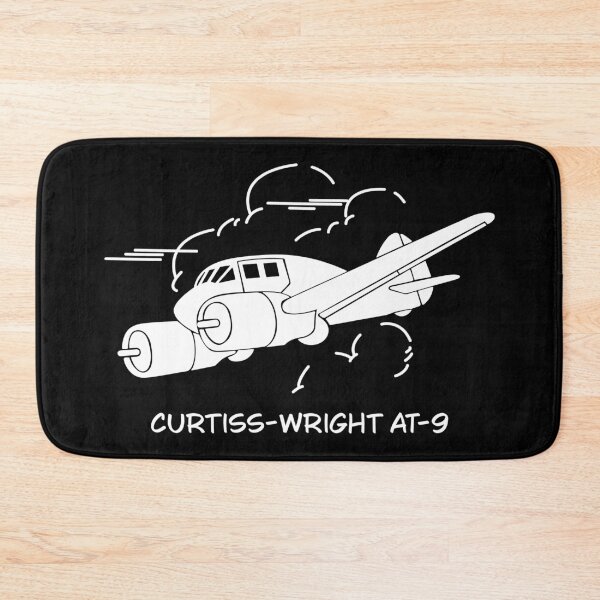 Item preview, Curtiss-Wright AT-9 WW2 Pilot Trainer Plane Flying Clouds Silhouette designed and sold by MilitaryMart.