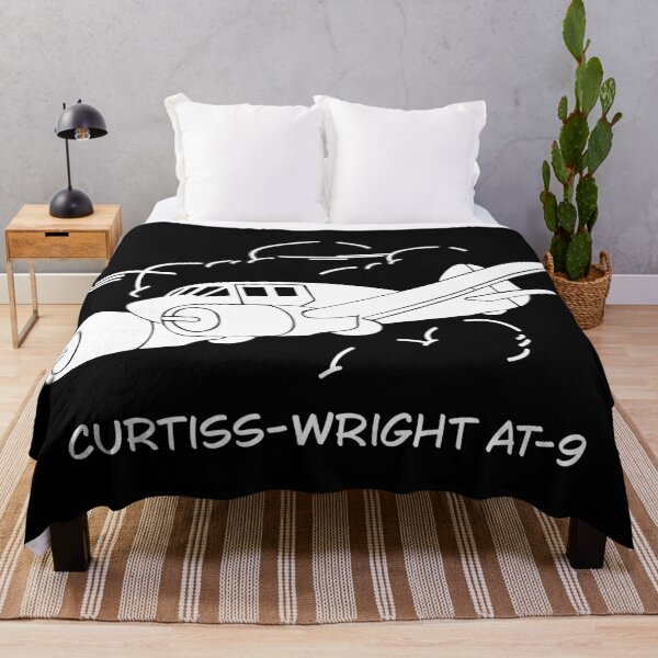 Item preview, Curtiss-Wright AT-9 WW2 Pilot Trainer Plane Flying Clouds Silhouette designed and sold by MilitaryMart.