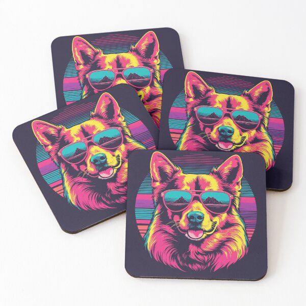 Item preview, Dog with glasses the furry personification of glamour, turning every moment into a red carpet scene designed and sold by Pulsant  Paintings.