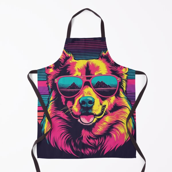 Item preview, Dog with glasses the furry personification of glamour, turning every moment into a red carpet scene designed and sold by Pulsant Paintings.