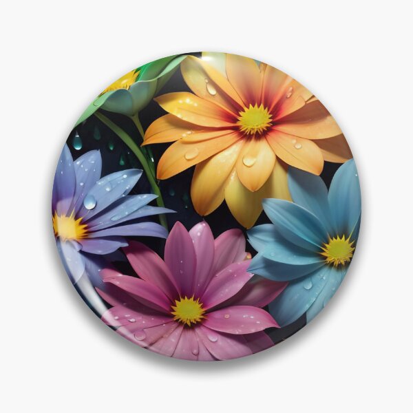 Artikelvorschau, Summer Rainbow Flowers Pattern entworfen und verkauft von TheArtOfPat.