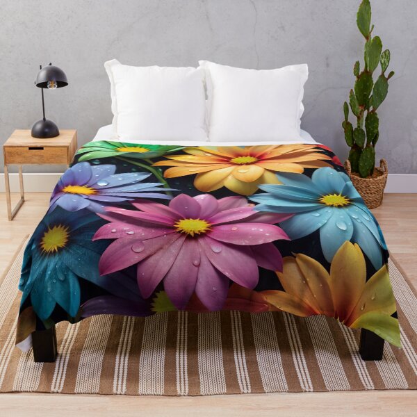 Artikelvorschau, Summer Rainbow Flowers Pattern entworfen und verkauft von TheArtOfPat.
