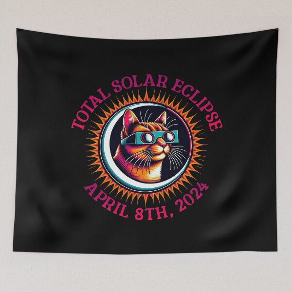 Item preview, Cat Total Solar Eclipse 2024 designed and sold by SeledineArt.