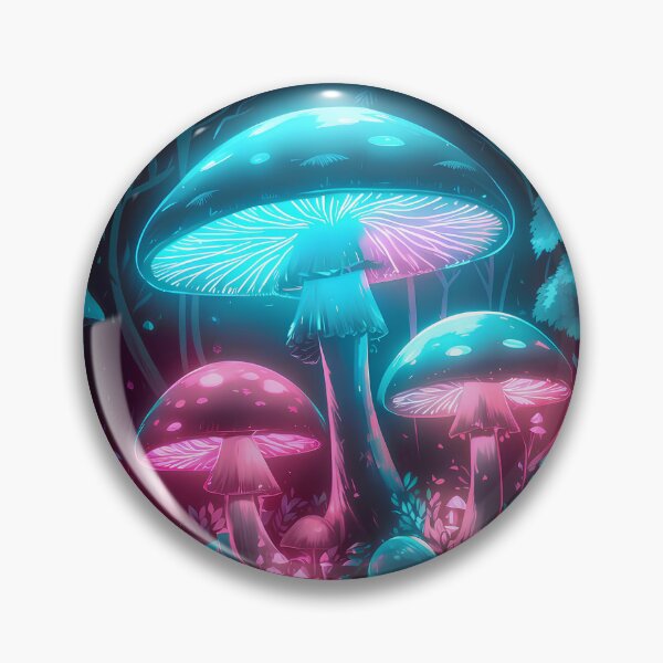 Item preview, Neon mushrooms in forest designed and sold by Paul-Place.