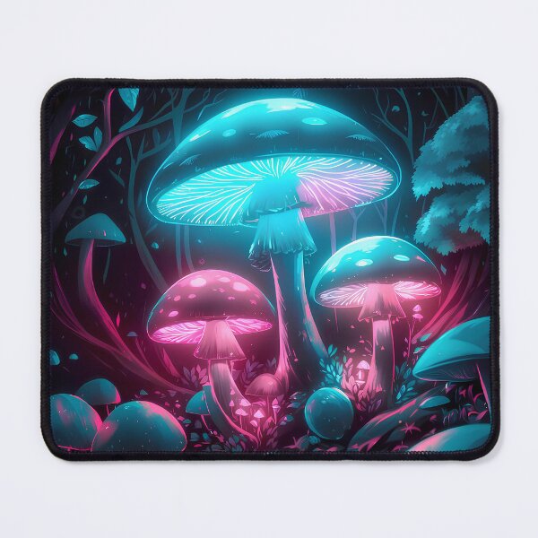 Item preview, Neon mushrooms in forest designed and sold by Paul-Place.