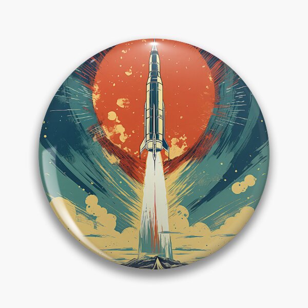 Item preview, Retro Space Rocket 4 designed and sold by Made-by-Gus.