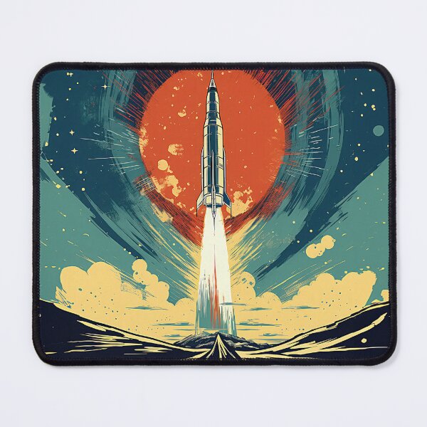 Item preview, Retro Space Rocket 4 designed and sold by Made-by-Gus.
