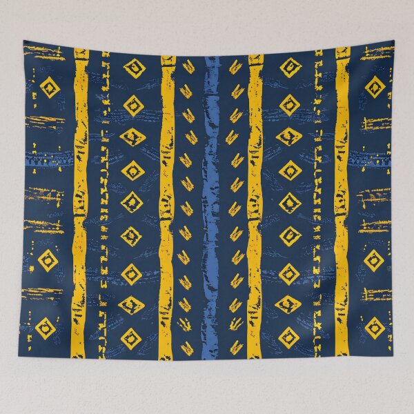 Item preview, African Bogolan Seamless Pattern - Bogo Blue  designed and sold by JD72shirtshop.