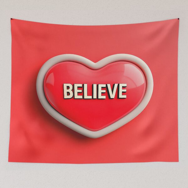 Item preview, A Love Heart with the word Believe written in it. designed and sold by etherinkAI.