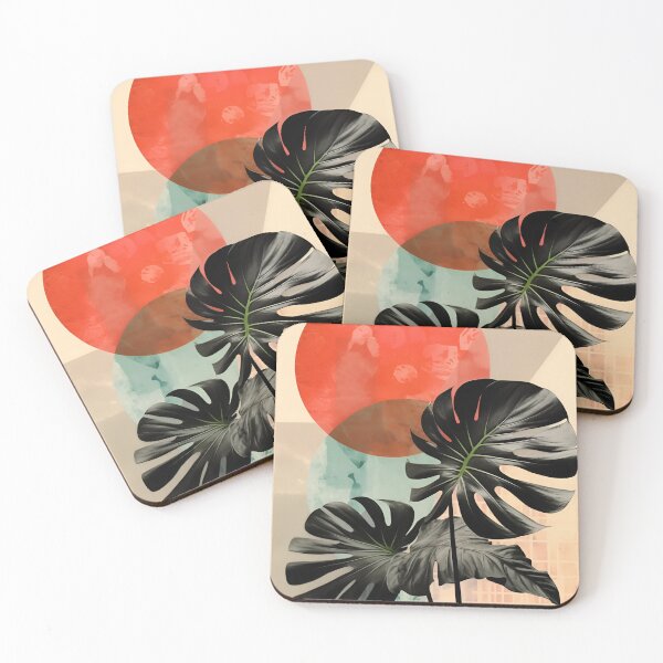 Item preview, Monstera plant sunset designed and sold by curledup-cat.