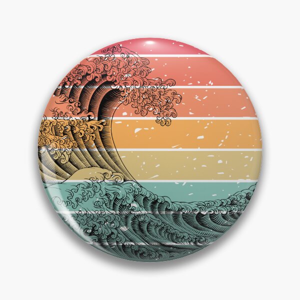 Item preview, retro ocean waves designed and sold by Luisshopp.