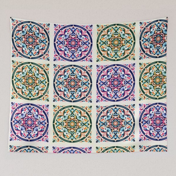 Item preview, Colorful Iberian circle tiles designed and sold by Designs2Camille.