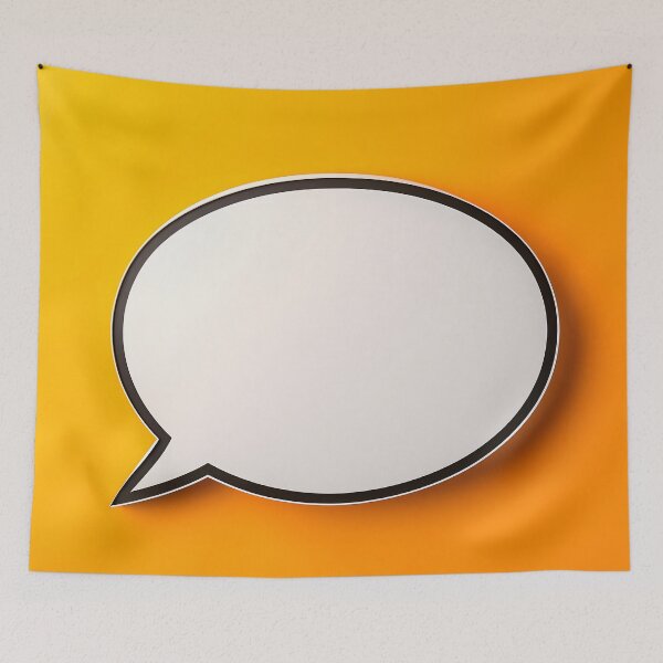 Item preview, A white speech bubble, with a black outline  designed and sold by etherinkAI.