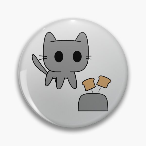 Item preview, Grey cat scared by toaster designed and sold by Cre8iveCat.