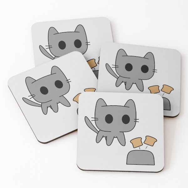 Item preview, Grey cat scared by toaster designed and sold by Cre8iveCat.