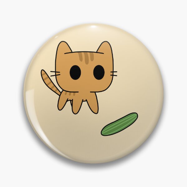 Item preview, Ginger cat scared by cucumber designed and sold by Cre8iveCat.