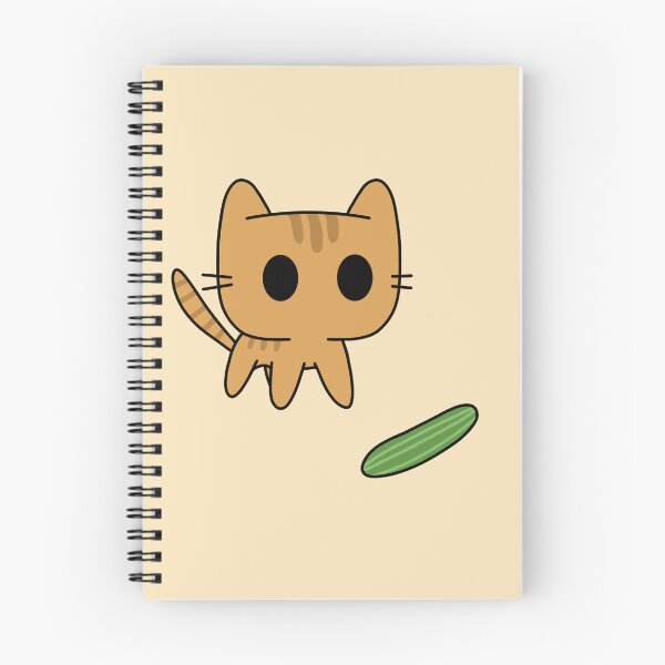Item preview, Ginger cat scared by cucumber designed and sold by Cre8iveCat.