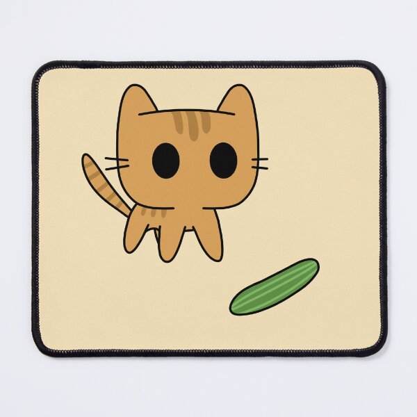 Item preview, Ginger cat scared by cucumber designed and sold by Cre8iveCat.