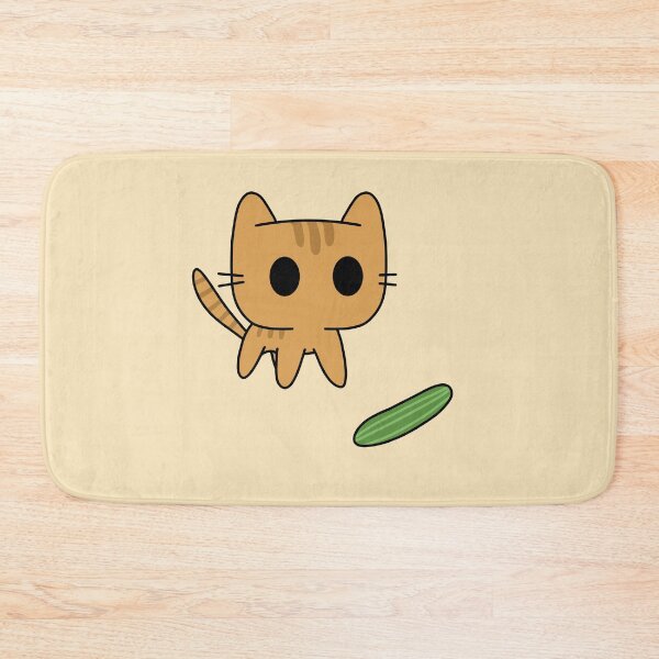 Item preview, Ginger cat scared by cucumber designed and sold by Cre8iveCat.
