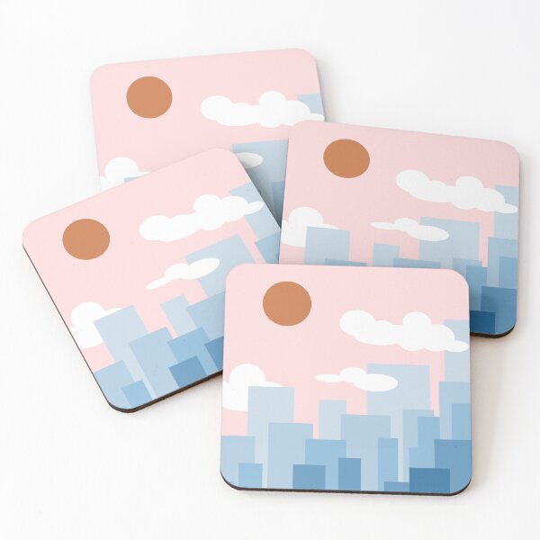 Item preview, Pastel City Skyline – Abstract Urban Buildings designed and sold by Chigurena.