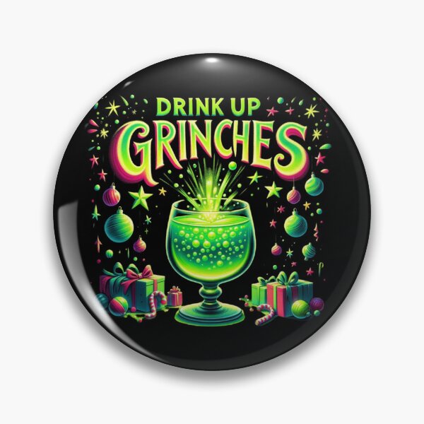 Item preview, Drink Up Grinches: Festive Image for Stylish Clothing designed and sold by Gatsbird Design.
