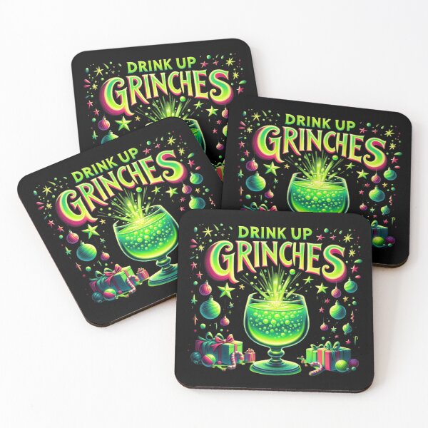 Item preview, Drink Up Grinches: Festive Image for Stylish Clothing designed and sold by Gatsbird Design.