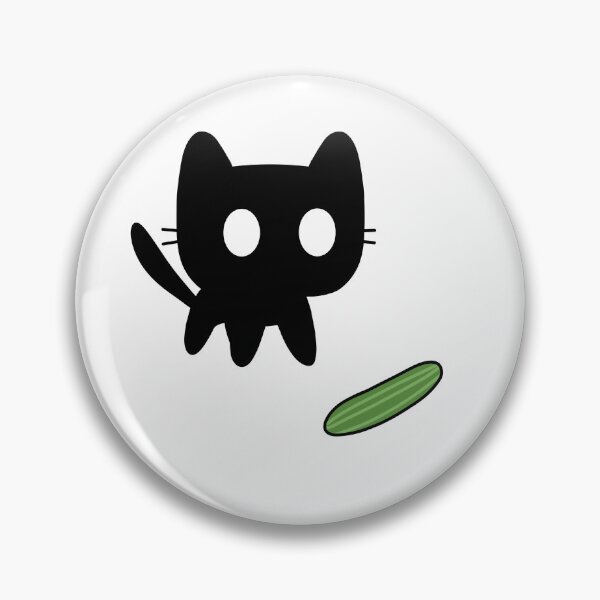 Item preview, Black cat scared by cucumber designed and sold by Cre8iveCat.