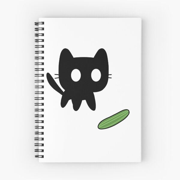 Item preview, Black cat scared by cucumber designed and sold by Cre8iveCat.