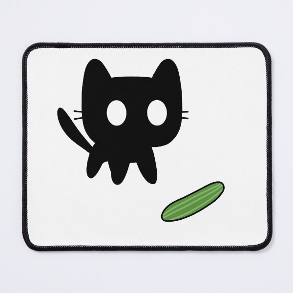 Item preview, Black cat scared by cucumber designed and sold by Cre8iveCat.