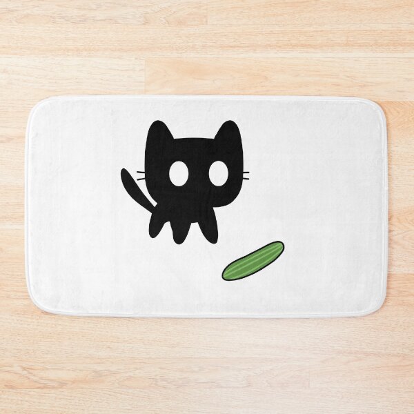Item preview, Black cat scared by cucumber designed and sold by Cre8iveCat.