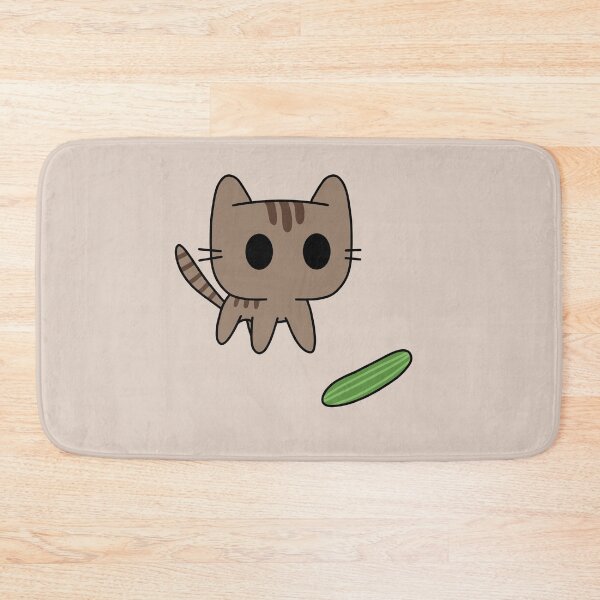 Item preview, Brown tabby cat scared by cucumber designed and sold by Cre8iveCat.