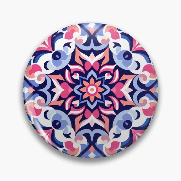 Item preview,  Magenta Iberian single circle tile designed and sold by Designs2Camille.