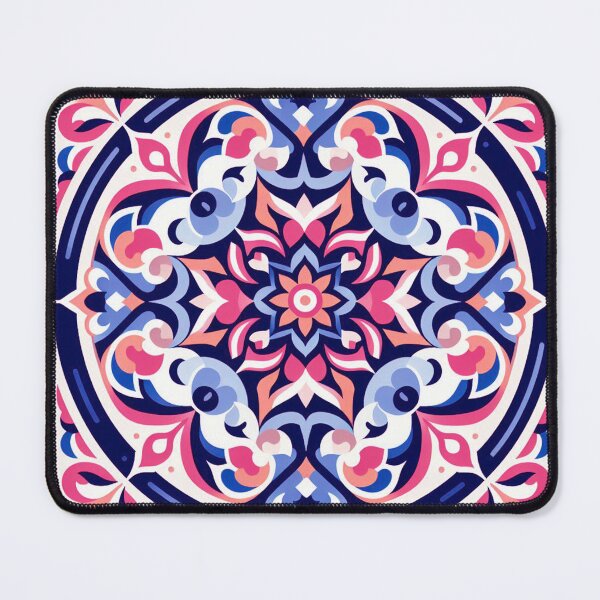 Item preview,  Magenta Iberian single circle tile designed and sold by Designs2Camille.