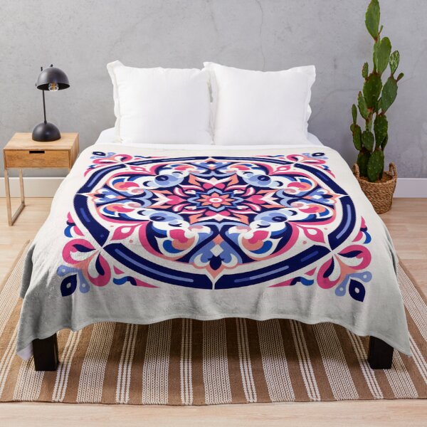 Item preview,  Magenta Iberian single circle tile designed and sold by Designs2Camille.